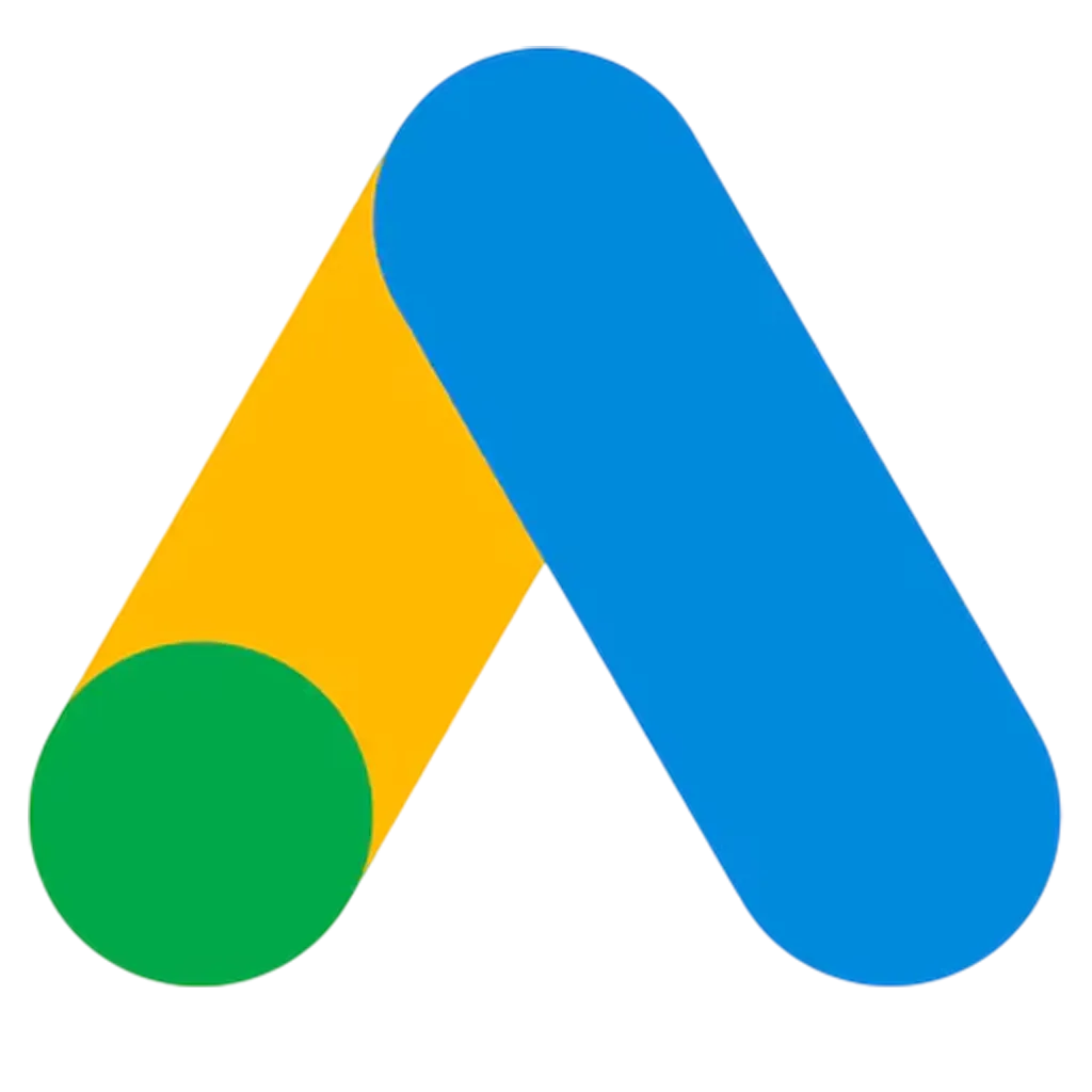 Logotipo oficial de Google Ads, plataforma de publicidad digital para la gestión de campañas de búsqueda y conversión.