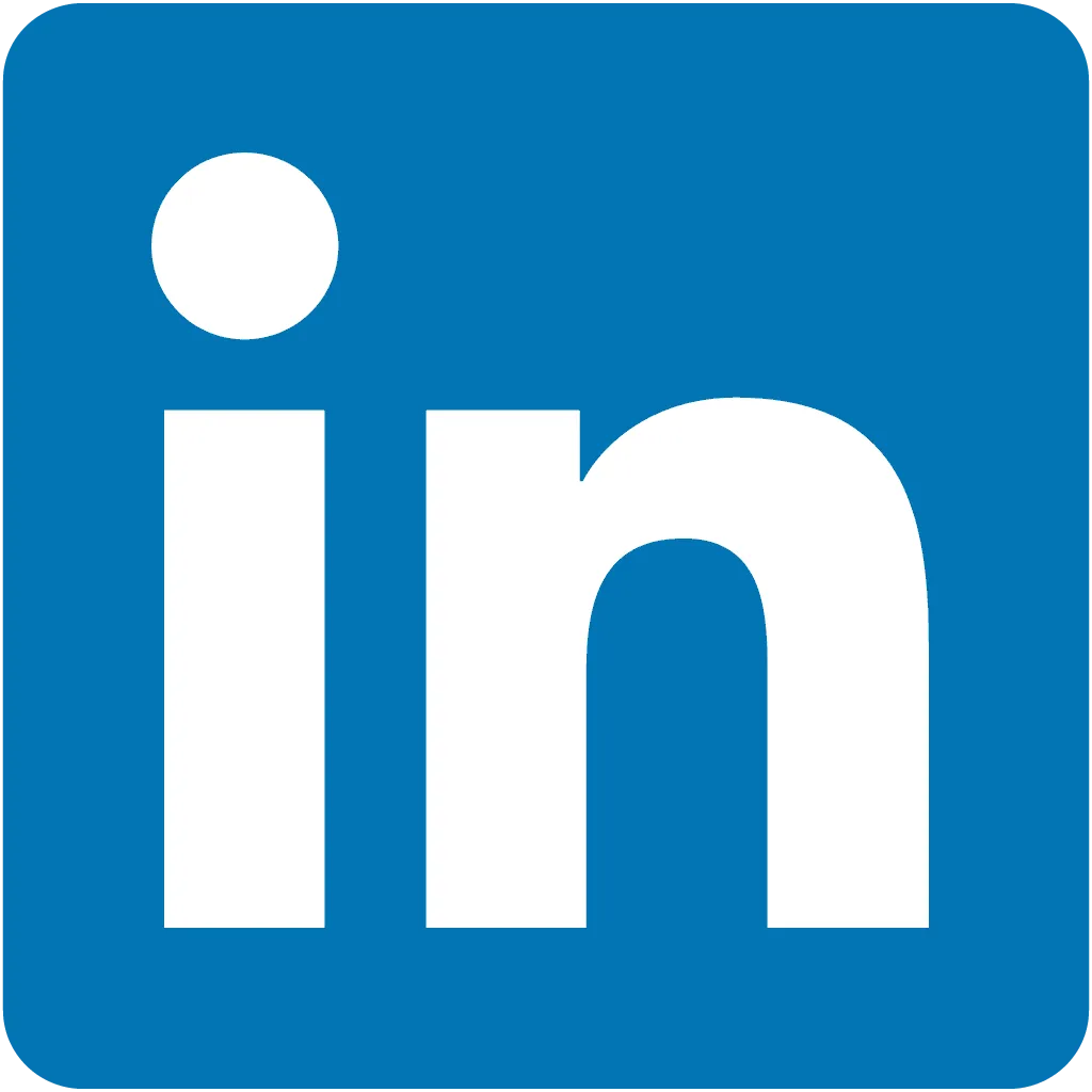 Logotipo oficial de LinkedIn, red social profesional orientada al ámbito empresarial y corporativo.